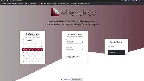 Demo for Google API Verification: Whenufree
