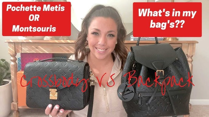 Louis Vuitton Montsouris Empreinte Backpack//Features//What fits//On the  body 