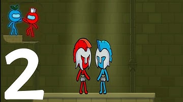 Red and Blue Stickman : Animation Parkour Gameplay Walkingthrough Part-2 (Android,iOS)
