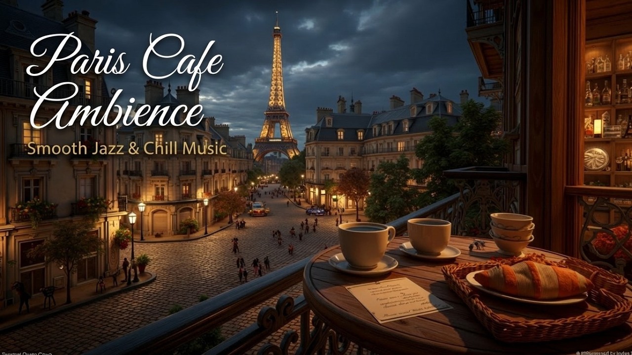 Уютный Парижский Кафе-Джаз | Мечтательная Французская Кофейня & Мягкие Ночные Джаз-Пиано Мелодии