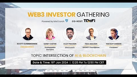 Panel Discussion - Intersection of #AI & #Blockchain at Web3 Investor Gathering #Davos 2024
