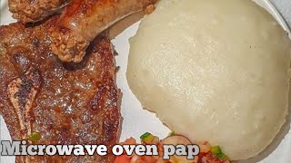 How I make pap (mealie-meal pap, isitshwala, sadza, mieliepap) in the microwave oven screenshot 2