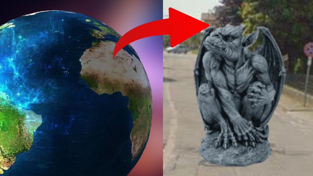 THIS AMAZING SCARY DEMON STATUE I FOUND ON MAPS!