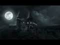 Haunted castle ambience 4k  spooky sounds with distant thunder