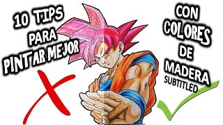 10 Tips para PINTAR MEJOR con lapices de colores. Tips to improve your Coloring SUBTITLED. fácil