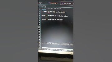 Difference Between isset() and unset() in PHP | PHP Tutorial