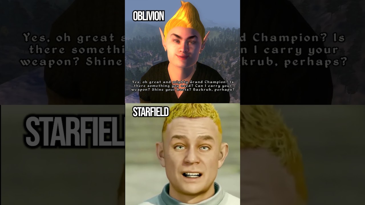 Adoring Fan in Starfield vs Oblivion 