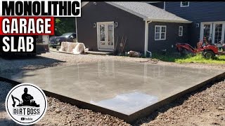 Building and installing a Monolithic Concrete slab for a garage start to finish