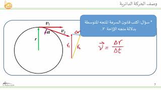 وصف الحركة الدائرية