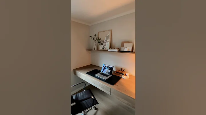 Floating desk. The best home office! High quality oak desk with build-in drawer