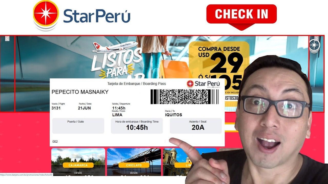 COMO SACAR TARJETA de EMBARQUE en STARPERU 2025 !