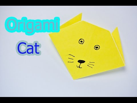 How to make an origami cat face