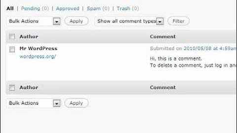 "Wordpress Made Simple" - Managing Comments