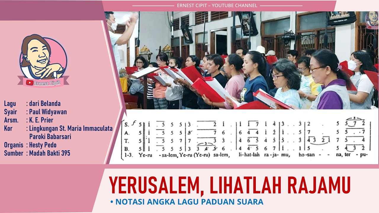 Lagu Minggu Palma Yerusalem Lihatlah Rajamu Madah Bakti 395