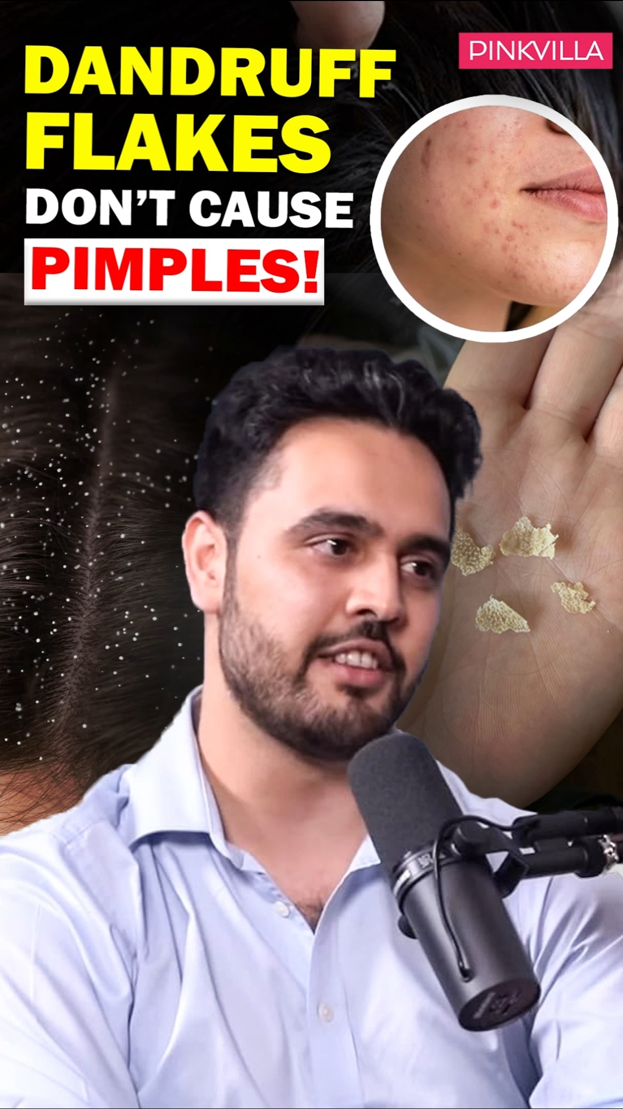 Dermatologist Podcast: Does Dandruff CAUSE Pimples? | #shorts #skincare #hair #dermatology