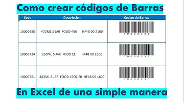 Como crear código de barras en Excel