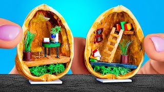 COZY ROOM IN A WALNUT SHELL?! Incredible Miniature Models