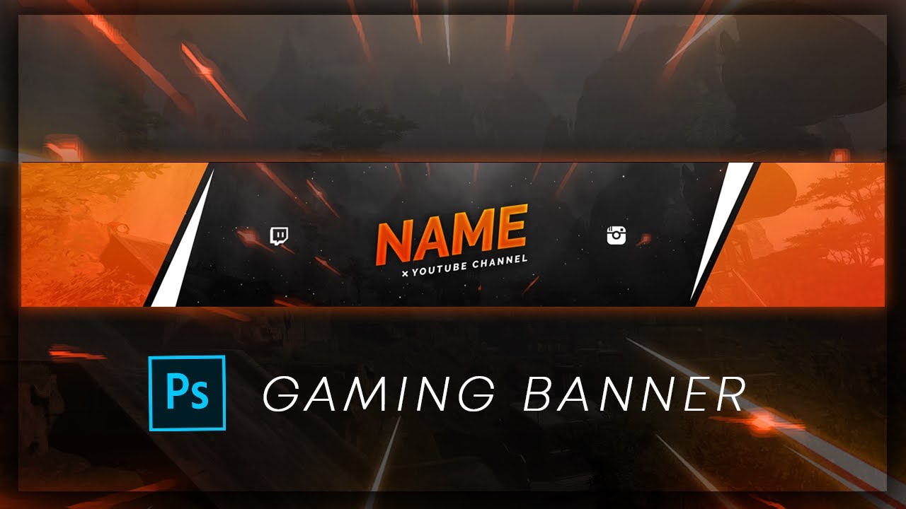 Photoshop: **FREE** HD Gaming  Banner Template PSD + Direct Download  [#7] 