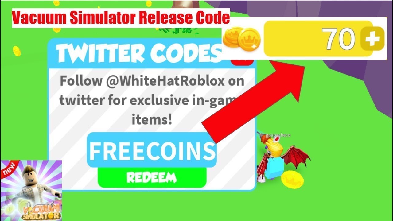Nowy Vacuum Simulator Roblox 8 Free Codes Free Rebirth Code