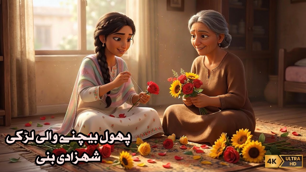 The Flower Seller Girl Became a Princess | Urdu Stories | Hindi Fairy Tales | 
