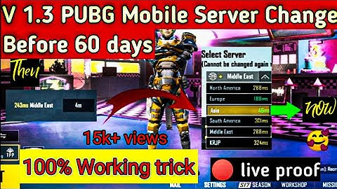 HOW TO CHANGE SERVER BEFORE 60 DAYS MULTIPLE TIMES | HOW TO CHANGE SERVER IN PUBG MOBILE | SOLUTION
