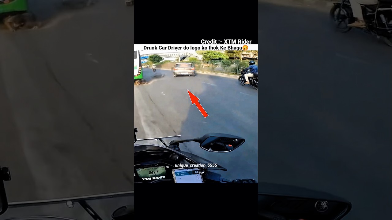 Car Driver Hit and Run😡 #trending #viral #motovlog #bikelover #vlog #shorts #rider #sad #humanity