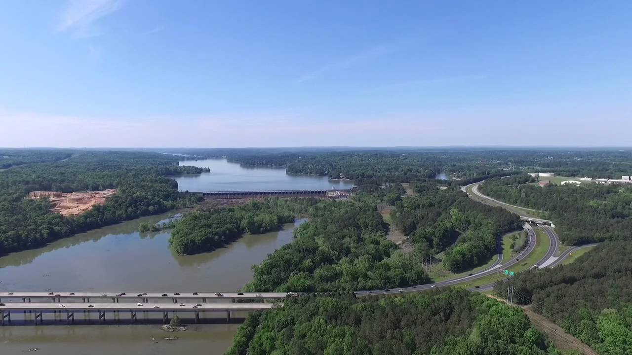 Over Bibb City old factory ruins