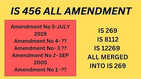 All Amendment of IS 456|| Amendment 5|| IS 456 ||