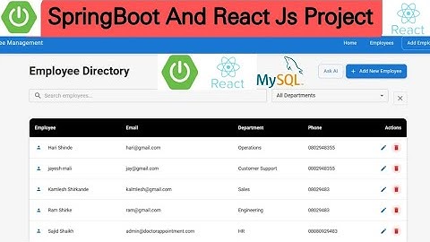 Learn & Build Java Full Stack + AI, Employee Management System Project Using Spring, React, MYSQL