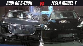 2024 Audi Q6 e-tron vs Tesla Model Y: Crash Test Showdown – Which Electric SUV is Safer?