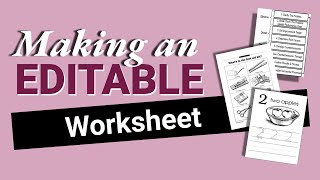 How to make an editable worksheet. Using Google Slides and screenshots.