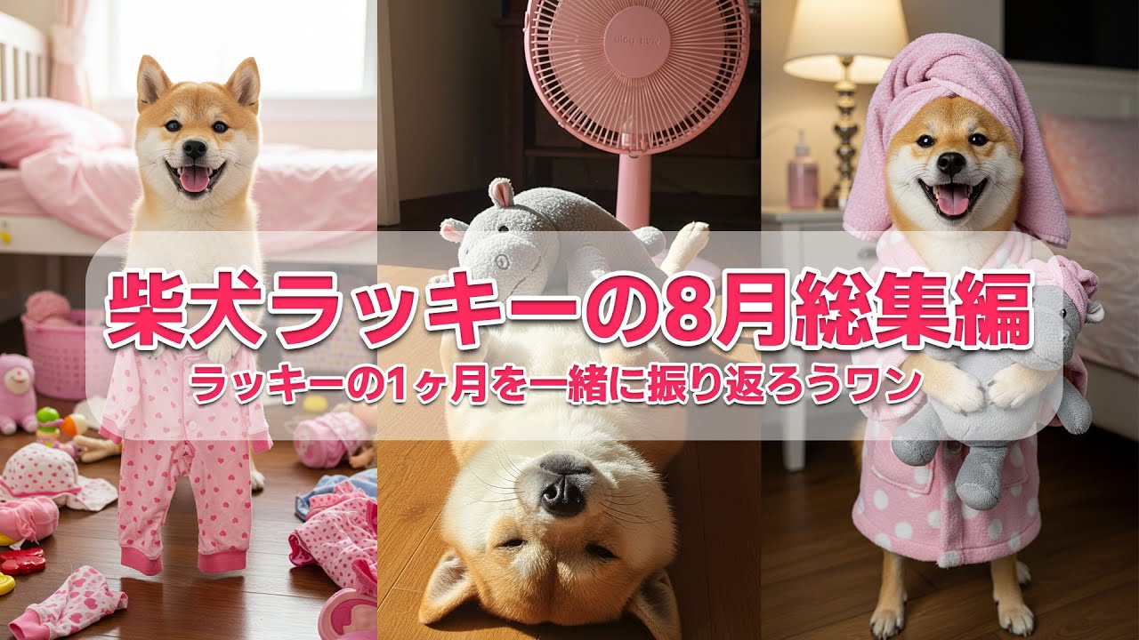 柴犬ラッキーの8月総集編🐾癒し💛笑い💛カワイイがいっぱい!