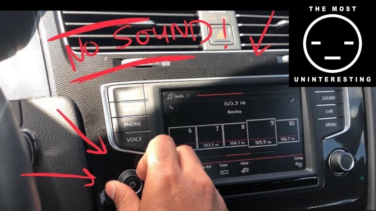 2017 VW GTI: frozen radio fix - YouTube