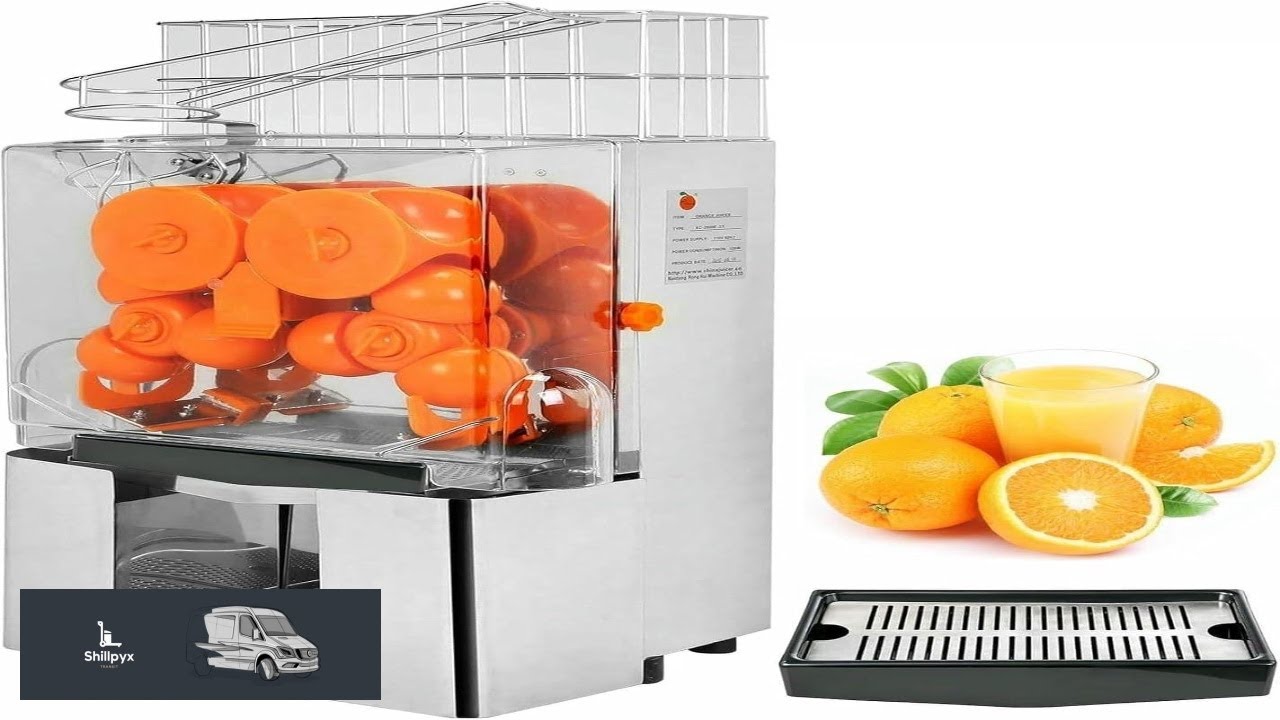 Commercial Juicer Machine Electric Orange Juice Extractor with Pull Out Filter and Dual