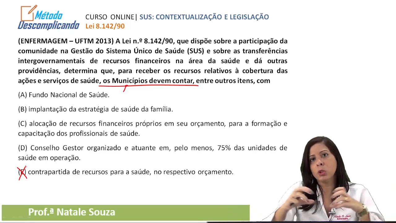 Questoes Comentadas Lei 8 142 90 Youtube