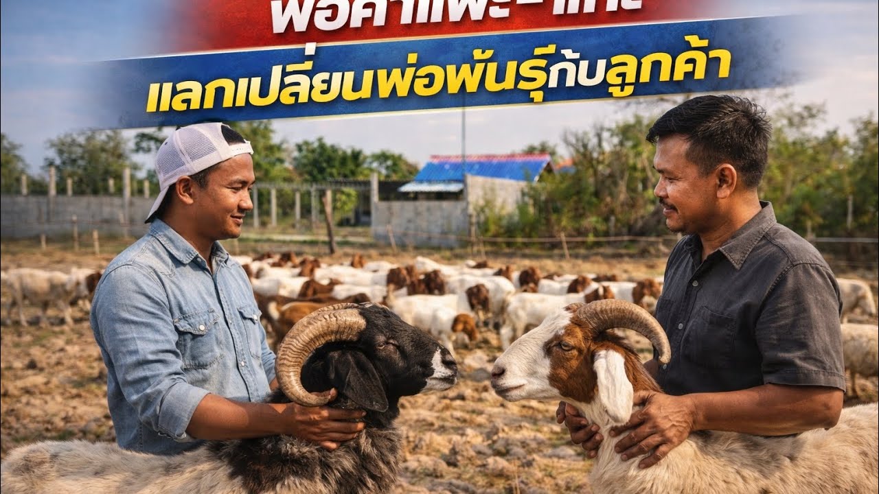 แลกเปลี่ยนพ่อพันธุ์แกะกับลูกค้า ฟาร์มแพะ–แกะ #farmlife #sheepfarm #goatfarm #farm 