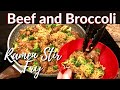 Beef and Broccoli Ramen Stir Fry Recipe - FAST AND EASY DINNER!