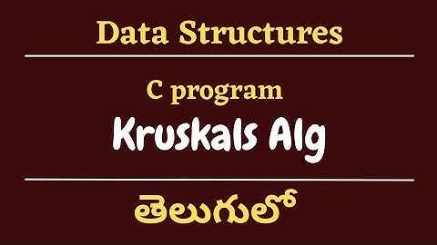 C program for kruskal