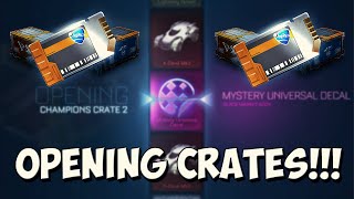 EPIC VERY RARE CRATE OPENING [5 CRATES] - Mystery Universal Decal?! | ROCKET LEAGUE