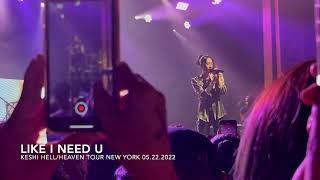 'Like I Need You' - Keshi Hell/Heaven Tour New York Fancam 220522