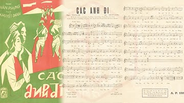 🎵 Các Anh Đi (Văn Phụng) Ngọc Cẩm, Nguyễn Hữu Thiết Pre 1975 | Tờ Nhạc Xưa