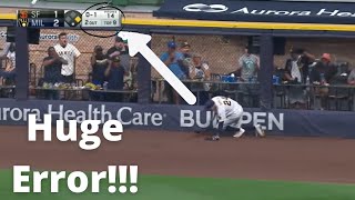 Brewers Huge Error That Allowed Giants to Win The Game in Extra Innings