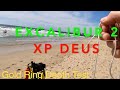 XP DEUS-EXCALIBUR 2-Beach Depth Test-14K GOLD RING-SILVER RING