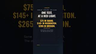 One text at a red light: $75 in Idaho, $145+ in Washington, $265 in Oregon #Shorts