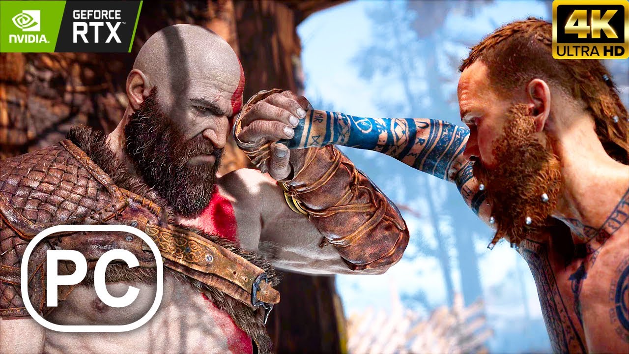 GOD KRATOS WEAPONS VS Baldur Boss Fight (God of War PC Gameplay