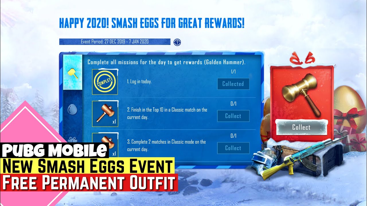 PUBG MOBILE NEW SMASH EGGS EVENT FULL EXPLAINED | HOW TO GET GOLDEN HAMMER 🔨 AND OPEN GOLDEN EGG