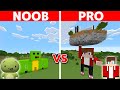 Minecraft NOOB vs PRO: STATUE HOUSE BUILD CHALLENGE