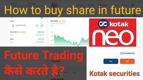 Future Trading  कैसे करते हैं ? ।। Kotak securities ll kotak neo
