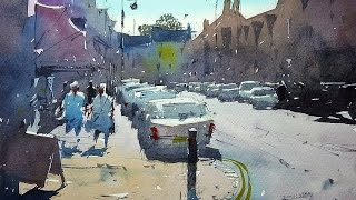 watercolor street scenes scene painting jour contre tim wilmot watercolour landscape paintings paint watercolours country gouache