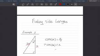 Chapter 7 - Right Angle Trigonometry